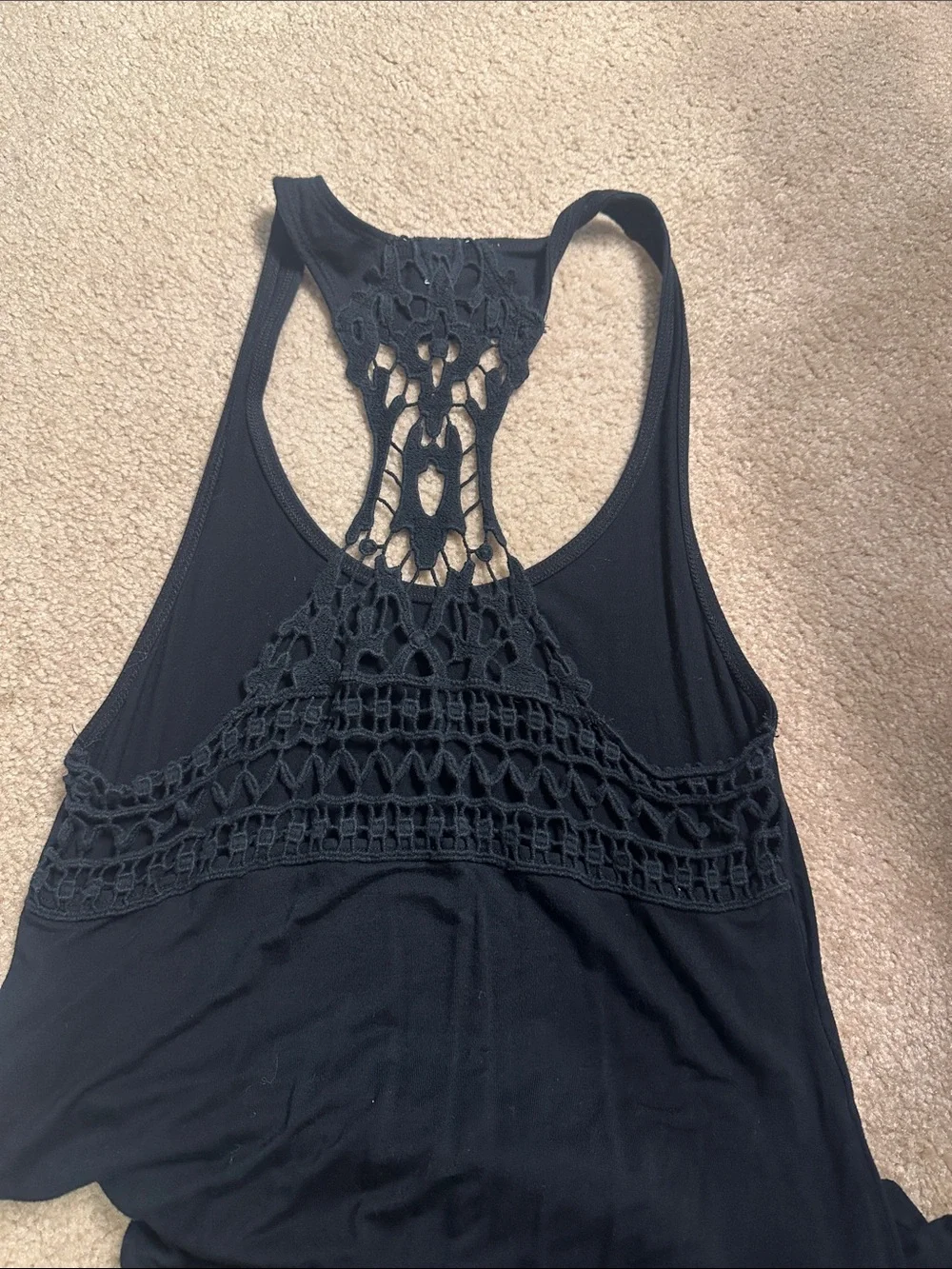 Black Maxi Dress with Lace Back Detail tall medium